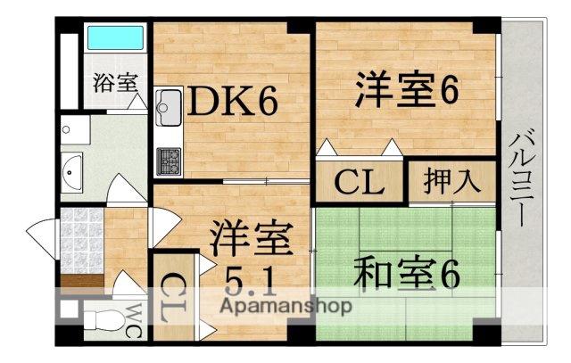 ウッディービレッジ2(3DK/1階)の間取り写真