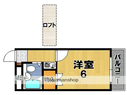 SAKURA COURT NAKATA(1K/2階)の間取り写真