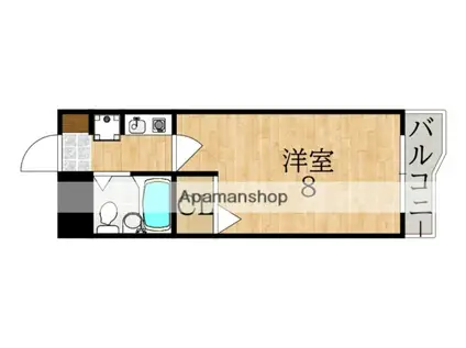 シティパレス富雄北(1K/2階)の間取り写真