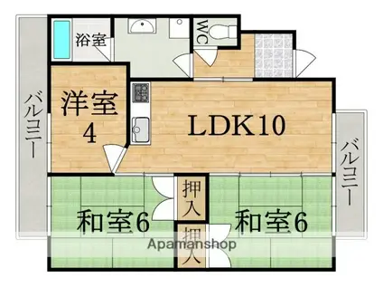第2サンコウハイツ(3LDK/3階)の間取り写真