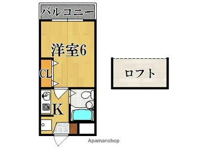 シティパレス佐保川P6(1K/4階)の間取り写真