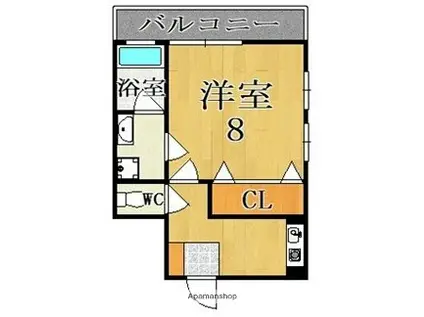 神田ビル(1K/2階)の間取り写真