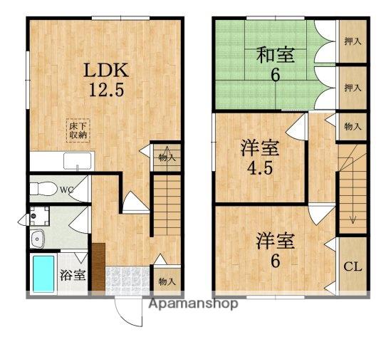 タウンハウス中辻7(3LDK)の間取り写真
