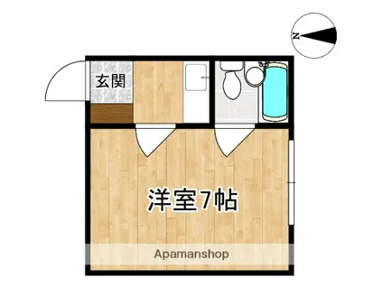 コーポ諏訪柳町(1K/4階)の間取り写真
