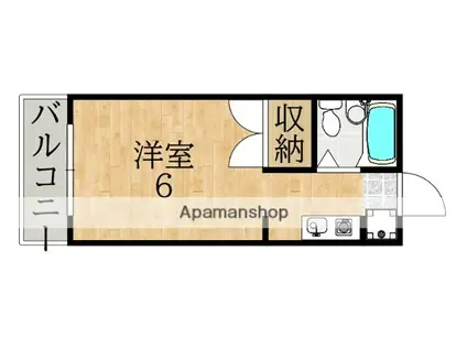 エクセレント河(1K/2階)の間取り写真