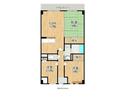 近鉄エルコート新大宮(3LDK/2階)の間取り写真