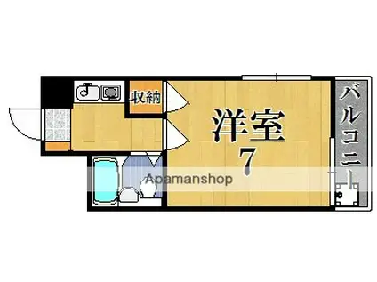 メゾン・ドゥ・クリヨン(1K/1階)の間取り写真