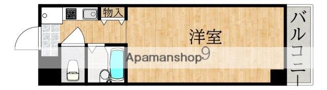 る・いりーで(1K/1階)の間取り写真