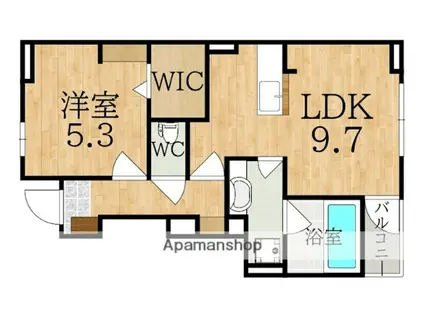 カーサベルデI(1LDK/1階)の間取り写真