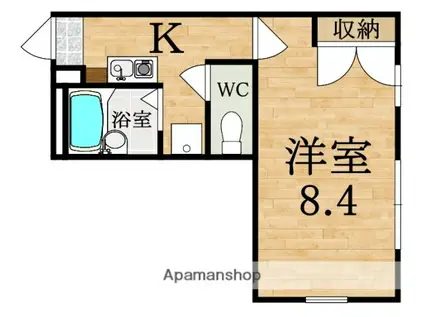 レオパレス大陽壱番館(1K/2階)の間取り写真