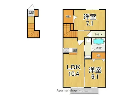 BELA SUNO(2LDK/2階)の間取り写真