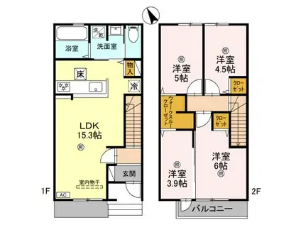 DーROOM松井ヶ丘(4LDK)の間取り写真