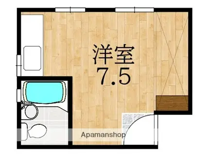 みるく学園前(ワンルーム/3階)の間取り写真