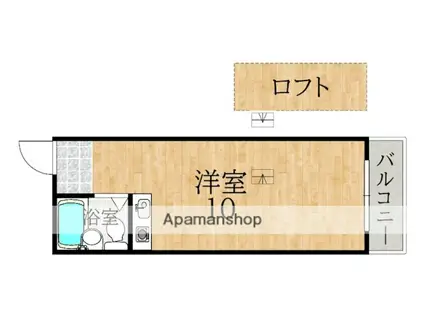 イーグルビル(ワンルーム/2階)の間取り写真