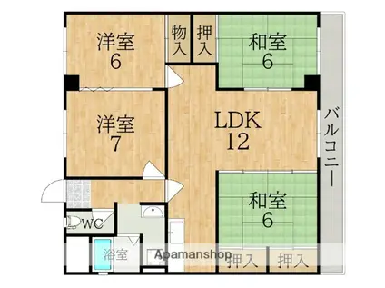 貞光ビル(4LDK/3階)の間取り写真