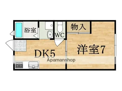 メゾン桜が丘(1DK/1階)の間取り写真