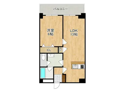 アルファグランデ(1LDK/4階)の間取り写真