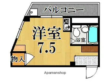 GS南生駒(ワンルーム/3階)の間取り写真