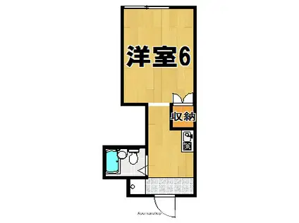 ジョイフル敷島(1K/2階)の間取り写真