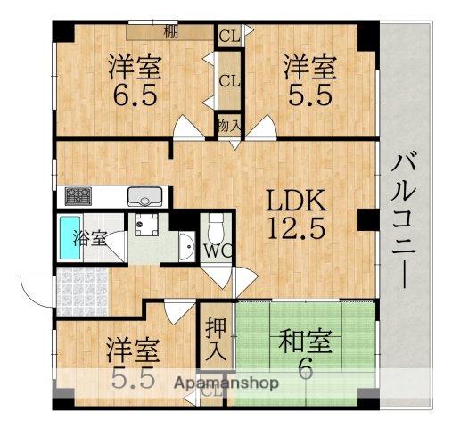 パークヴィレッジ学園前(4LDK/3階)の間取り写真