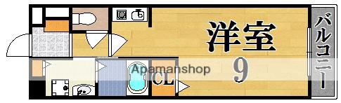 アルカディア(1K/2階)の間取り写真