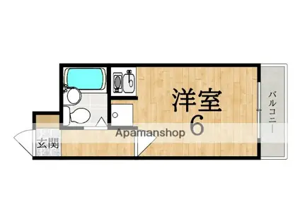 リバーサイド大和小泉(ワンルーム/5階)の間取り写真