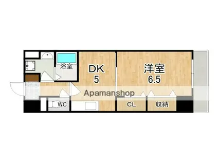 サンフークIII(1DK/4階)の間取り写真