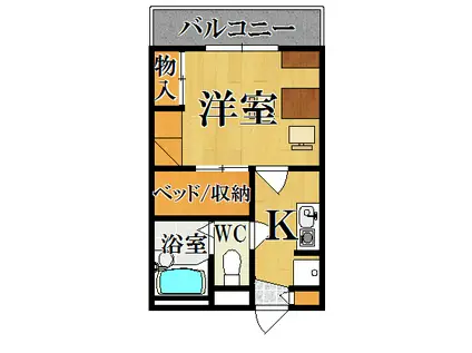 レオパレス グリシーナ(1K/3階)の間取り写真