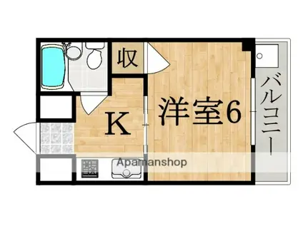 新栄マンション(1K/4階)の間取り写真