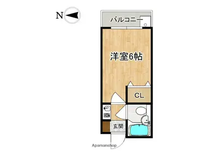 コーポ三和新大宮II号館(1K/3階)の間取り写真