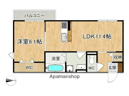 セントセシリア(1LDK/3階)の間取り写真