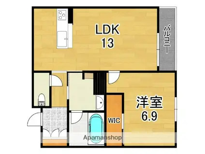 グラン フェリシア(1LDK/3階)の間取り写真