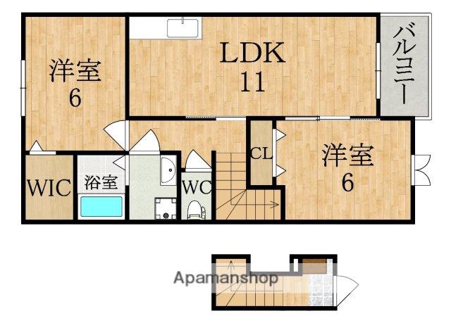 フレイズ1(2LDK/2階)の間取り写真