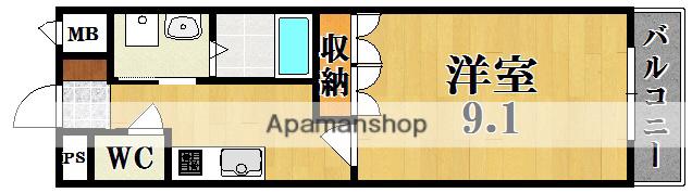 ベリーハウス(1K/1階)の間取り写真
