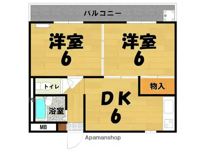 新大宮タカハシ荘(2DK/2階)の間取り写真