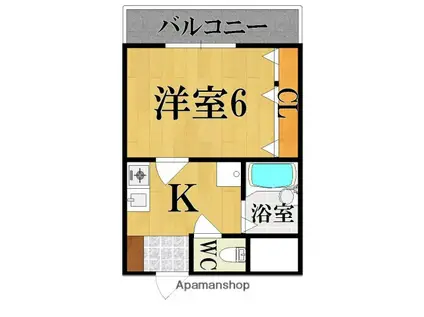 杉ケ中町ビル(1K/4階)の間取り写真