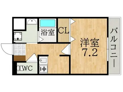 FLAS富雄(1K/3階)の間取り写真