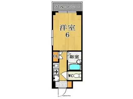 新大宮シティ・パル(1K/5階)の間取り写真