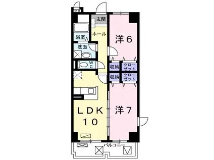 フェリス(2LDK/2階)の間取り写真