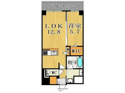 アートスクエア新大宮(1LDK/4階)の間取り写真