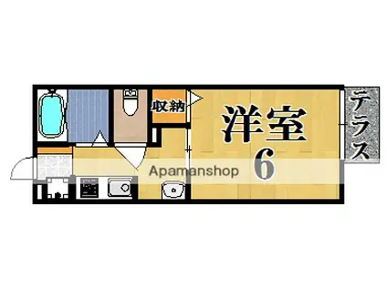 ルミエール(1K/1階)の間取り写真