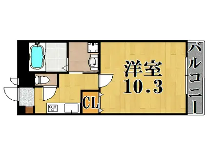 アンプルールリヒト(1K/2階)の間取り写真