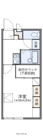 レオパレスさざんか(1K/1階)の間取り写真