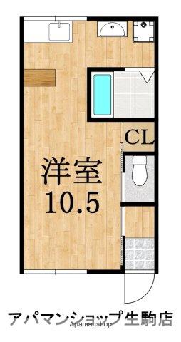 LACHANCE生駒本町(ワンルーム/1階)の間取り写真