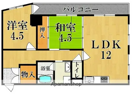 メゾン・デ・アムール(2LDK/4階)の間取り写真