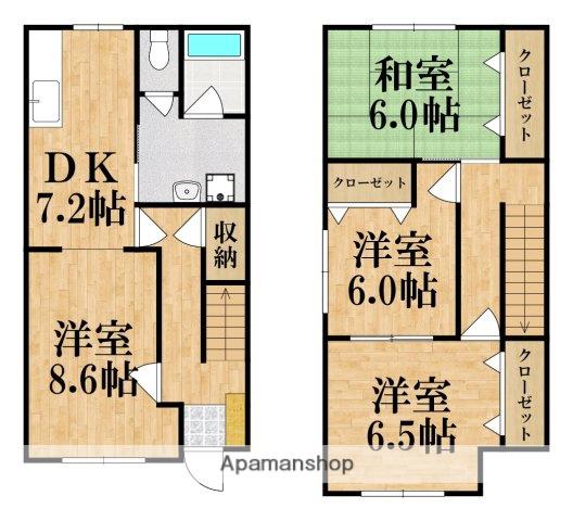 シャルマン メゾン(4DK/1階)の間取り写真