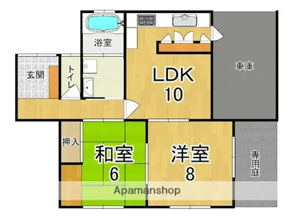 マルリーマルメゾン(2LDK/1階)の間取り写真