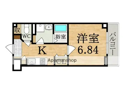 MAHARO TK(1K/2階)の間取り写真