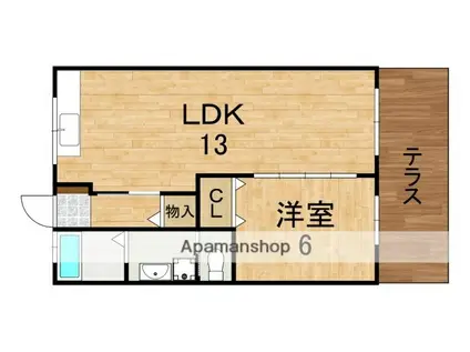 平井マンション(1LDK/1階)の間取り写真