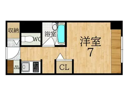 アスカ21大和小泉(1K/3階)の間取り写真